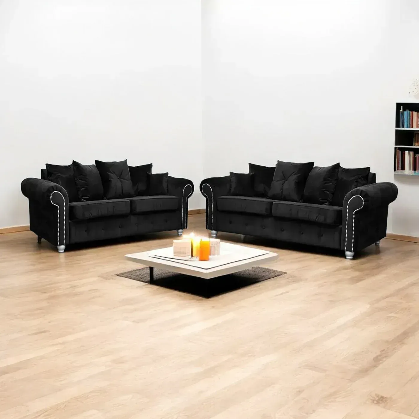 Plush Velvet Ashwin 3+2 Seater Sofa Set