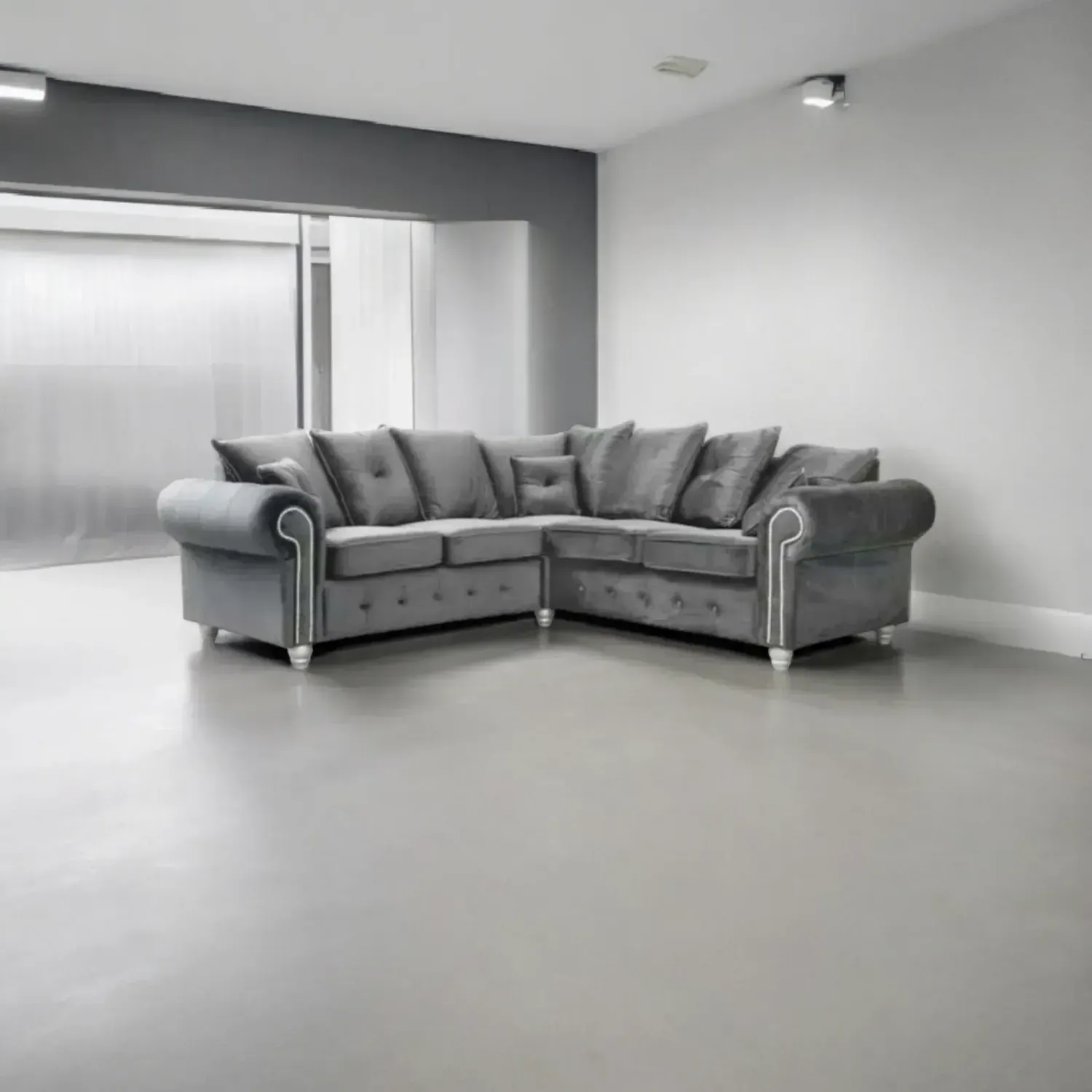 Plush Velvet Ashwin Universal Corner Sofa