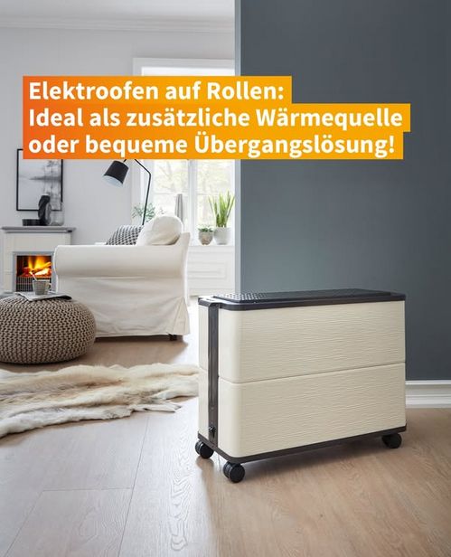 Verifizierter Stromverbrauch von 12 Minuten pro Heizstunde, Wibo Heizung, wibo rollbarer kachelofen