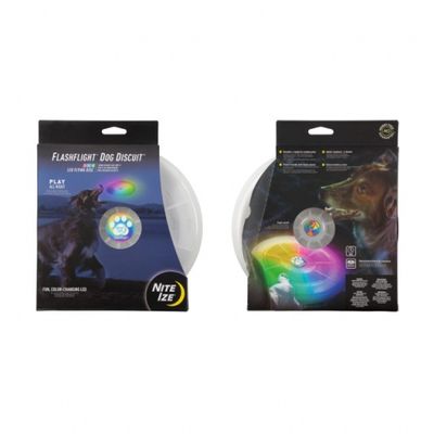 Disque volant lumineux pour chien