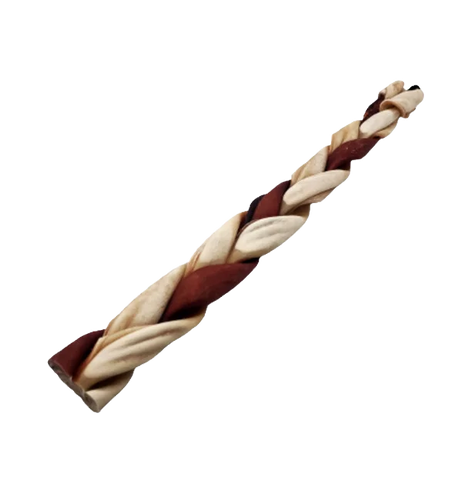 Bâton de collagène de bœuf tressé – Nature / Brun – 12 po