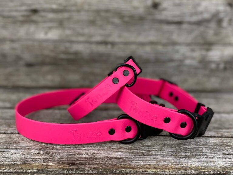 Collier en Biothane (Rose Fluo)