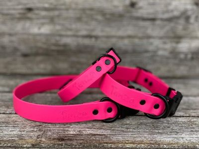 Collier en Biothane (Rose Fluo)