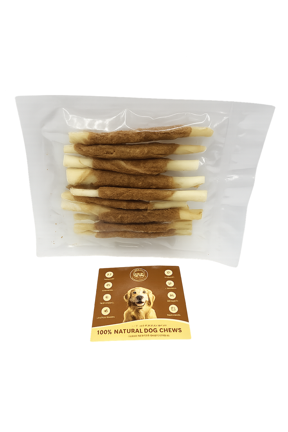 Bâton mince de collagène de bœuf &amp; poulet haché – 5 po