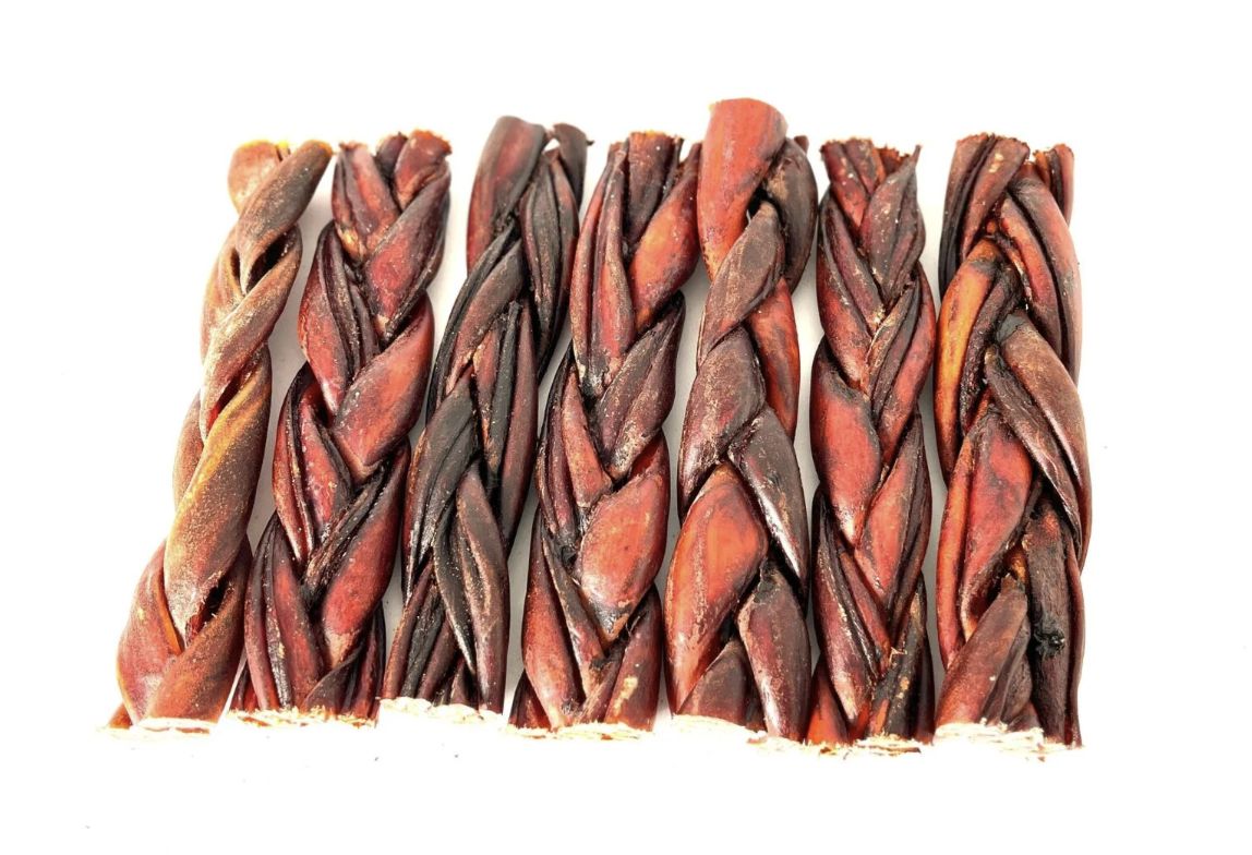 Bâton de collagène de bœuf tressé glacé au foie – 6 po