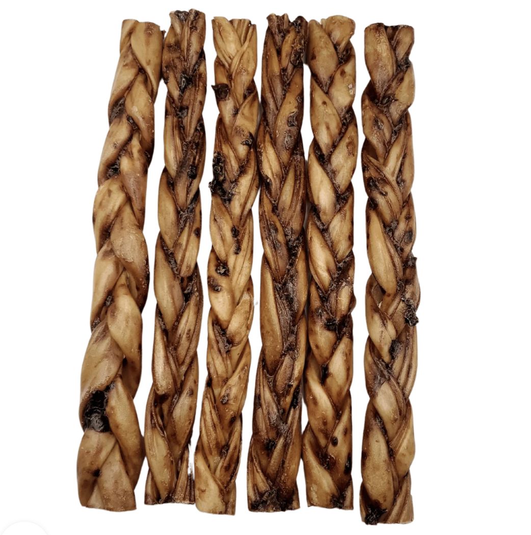 Bâton de collagène de bœuf tressé glacé au foie – 12 po