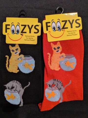 Chaussettes Foozys – Chat &amp; Bol à Poissons