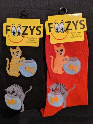 Chaussettes Foozys – Chat &amp; Bol à Poissons