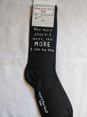 Chaussettes Foozys – Texte « Plus je rencontre de gens, plus j’aime mon chien »