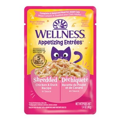 Wellness Appetizing Entrée – Poulet &amp; canard effilochés en sauce