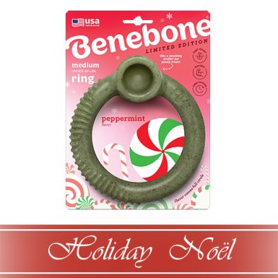 Benebone – Anneau à la menthe poivrée (Édition des Fêtes)