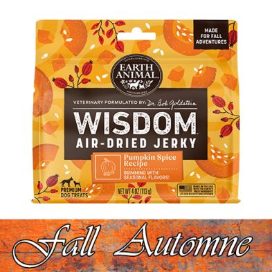 Earth Animal Wisdom – Jerky séché à l’air libre à la citrouille &amp; épices d’automne