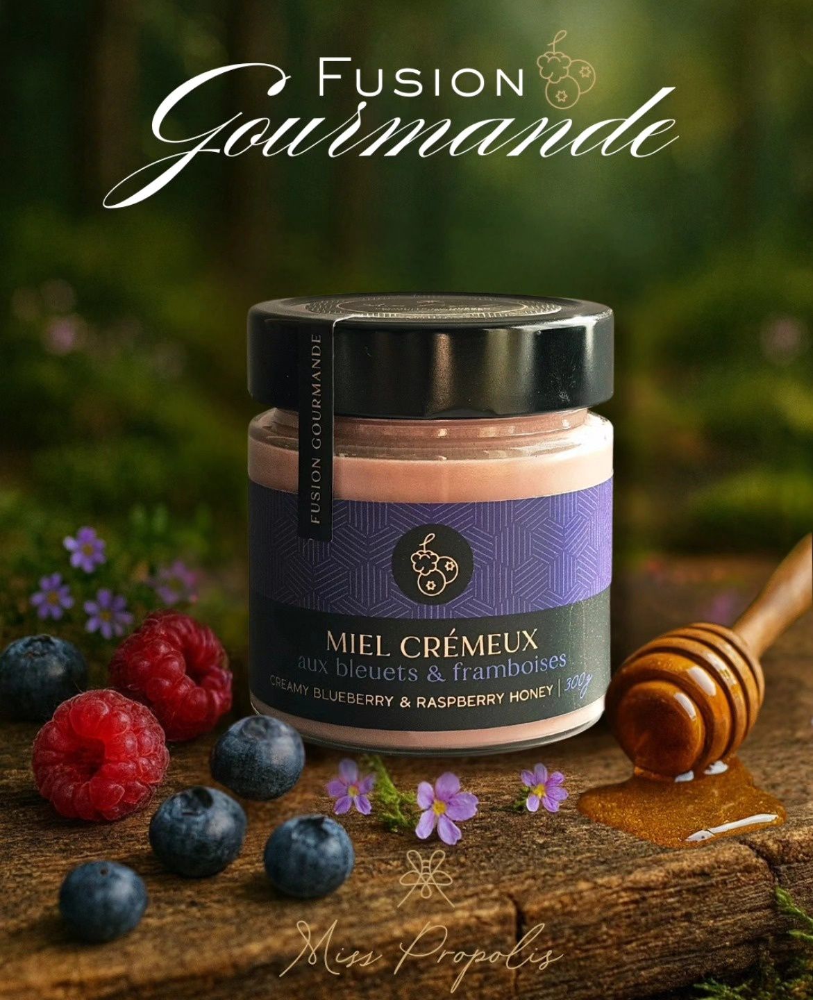 Miel bleuet et framboise