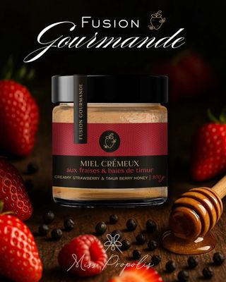 Miel fraise et baie de timut