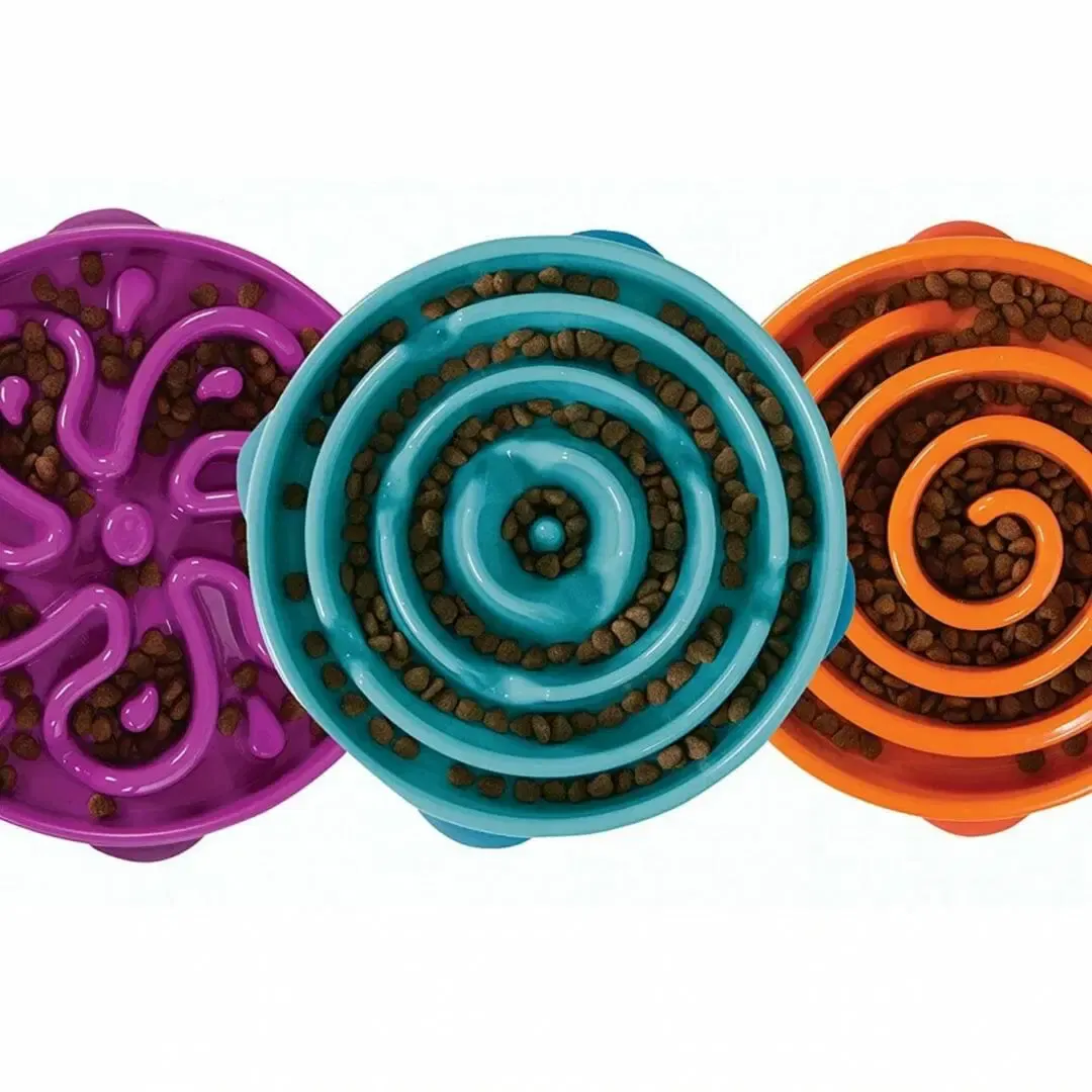 Outward Hound® – Fun Feeder – Bol ralentisseur pour chiens, Couleur: orange