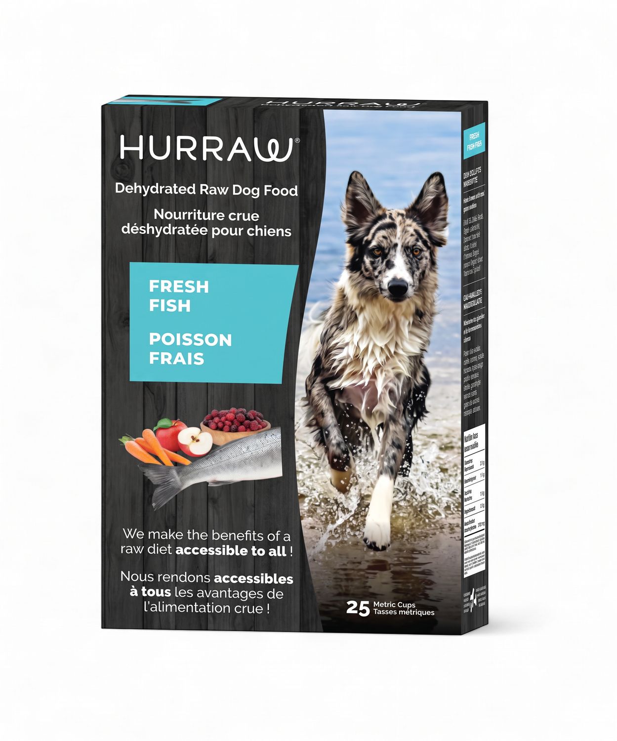 HURRAW – Poisson frais – Nourriture déshydratée pour chiens – Sans grains