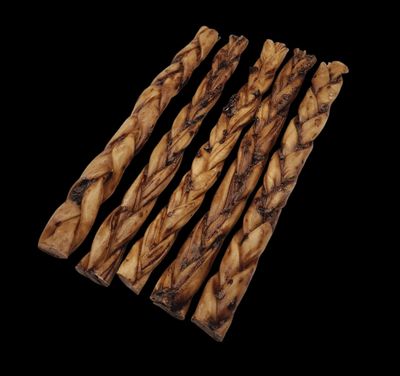 Bâton de collagène de bœuf tressé glacé au foie – 12 po