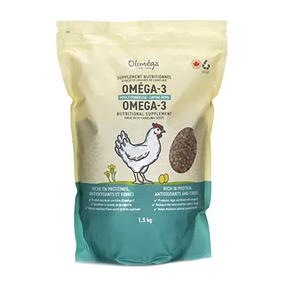 Supplément de tourteau de caméline oméga-3 pour poules pondeuses 1,5 kg