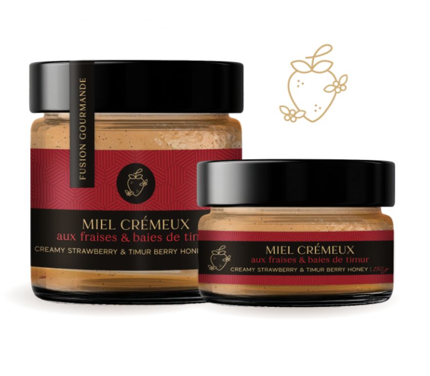 Miel aux fraises et baies de timur