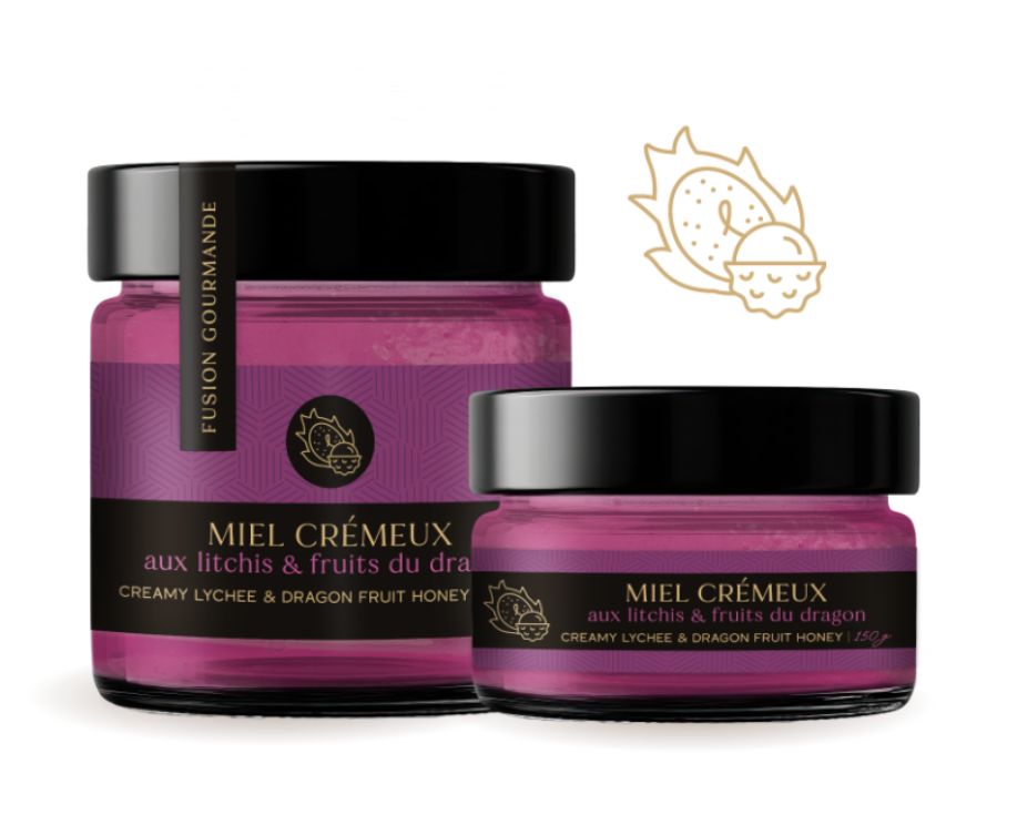 Miel aux litchis et fruits du dragon