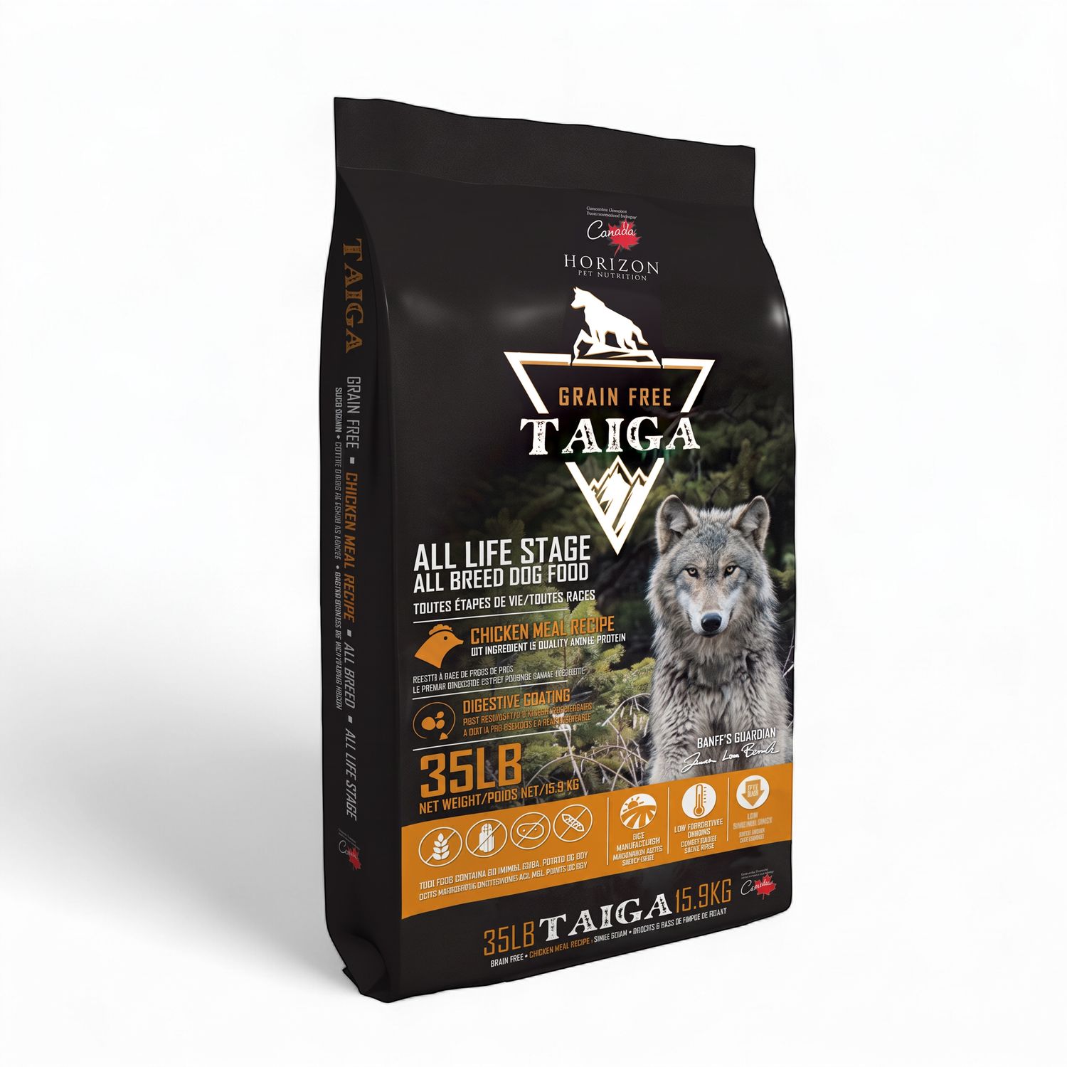 Horizon – Taiga – Nourriture pour chien au poulet – Sans grains – 35 lb