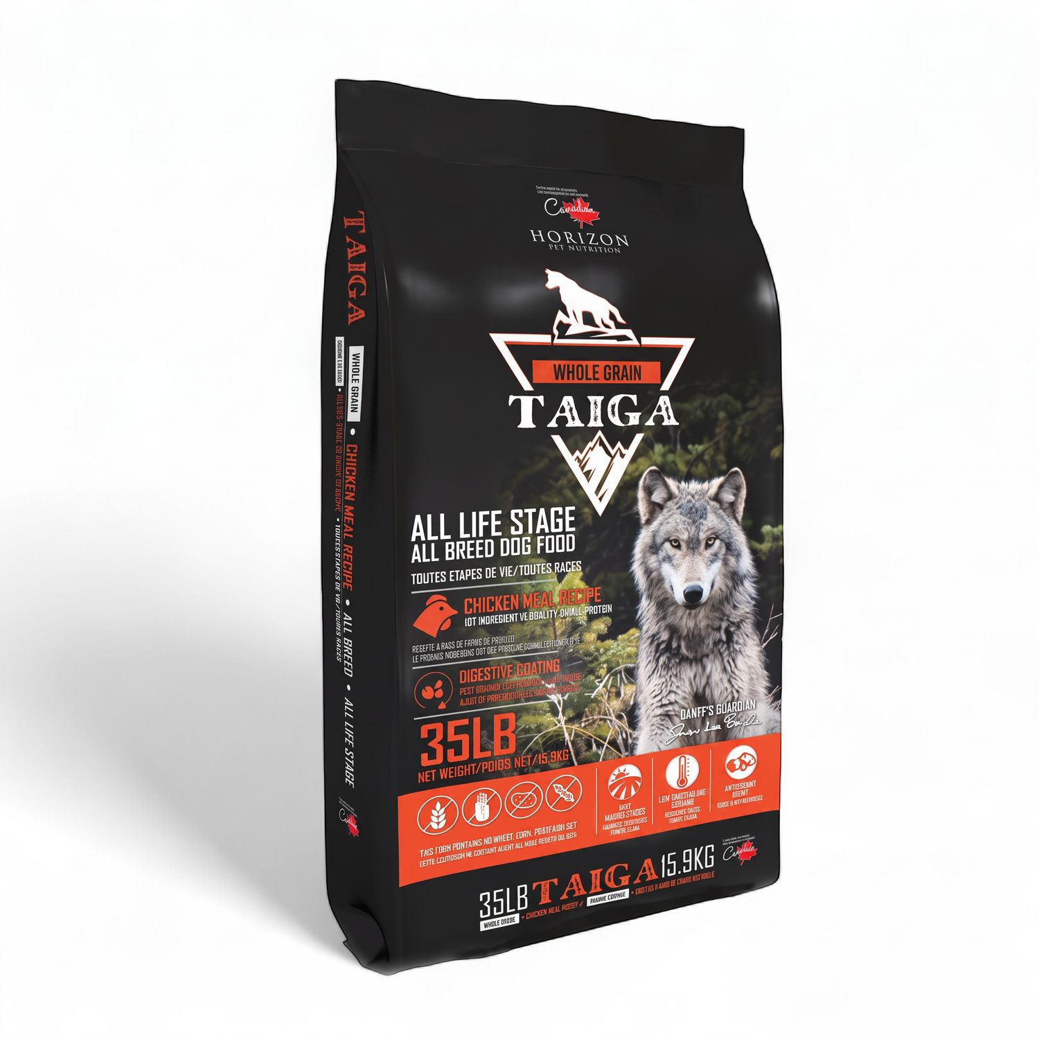 Horizon – Taiga – Nourriture pour chien au poulet – Avec grains entiers – 35 lb