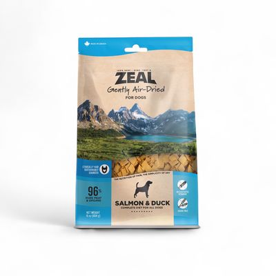 ZEAL Canada – Recette au saumon et au canard séchée à l’air pour chiens 1 lb