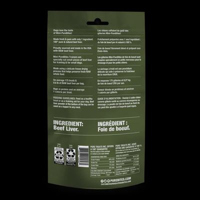 Mini-PureBites – Trainers au foie de bœuf (85g)