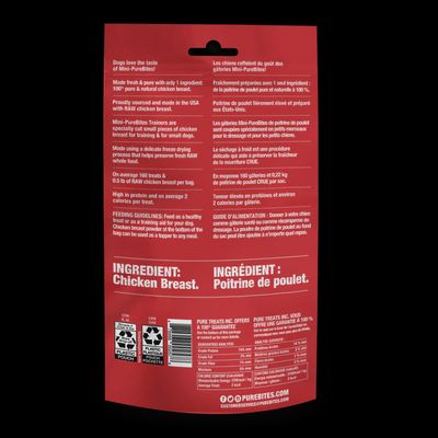Mini-PureBites – Trainers au poulet (60g)
