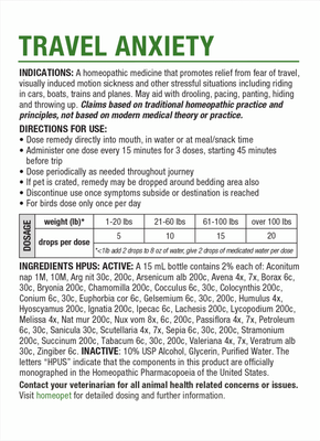 HomeoPet Travel Anxiety – 15 ml