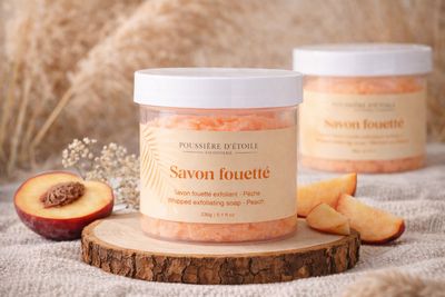 Savon exfoliant fouetté | Pêche