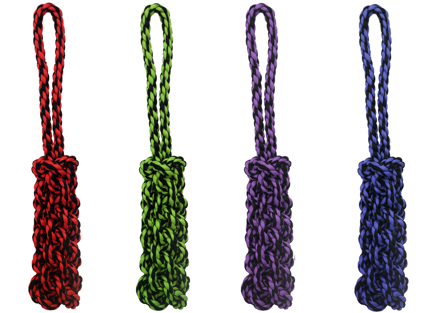 Jouet pour chien en corde avec bâton tressé