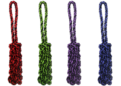 Jouet pour chien en corde avec bâton tressé