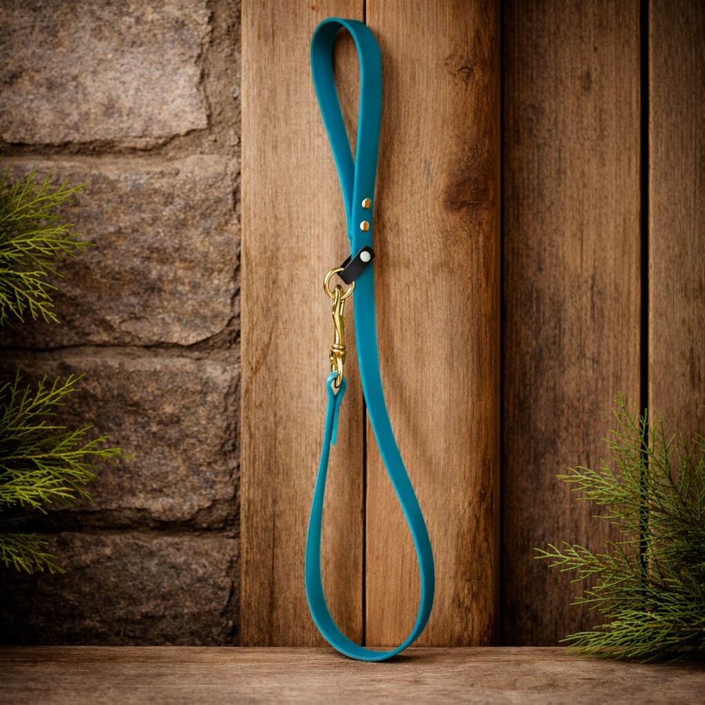 Laisse artisanale en BioThane® – 4 pieds – Fabrication Maison #1