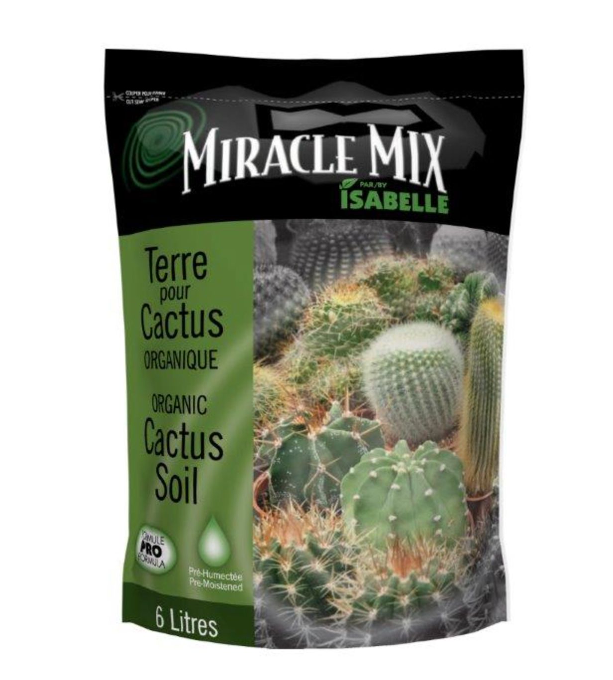 Miracle Mix - Terreau organique pour cactus, Formats: 6 L