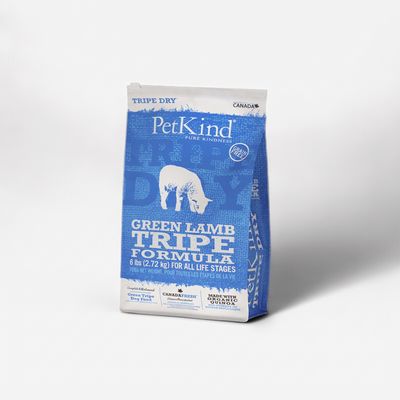 PetKind – Tripe Dry – Nourriture pour chien à la tripe verte d’agneau – Sans grains – 6 lb