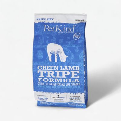 PetKind – Tripe Dry – Nourriture pour chien à la tripe verte d’agneau – Sans grains – 25 lb