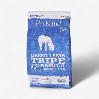 PetKind® – Tripe Dry – Nourriture sèche pour chiens à la tripe verte d’agneau – Sans grains – 25 lb
