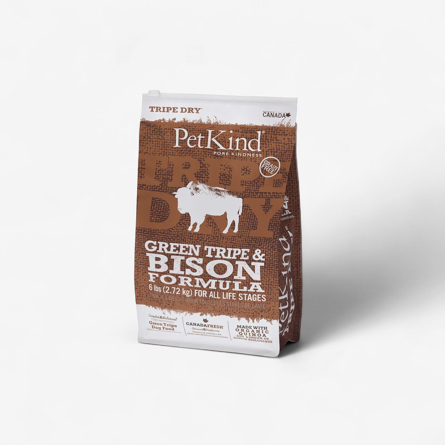 PetKind – Tripe Dry – Nourriture pour chien à la tripe verte de bœuf et de bison – Sans grains – 6 lb PetKind – Tripe Dry – Nourriture pour chien à la tripe verte de bœuf et de bison – Sans grains – 6 lb