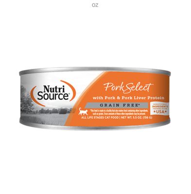 NutriSource® – Nourriture humide sans grains au porc et foie de porc pour chats