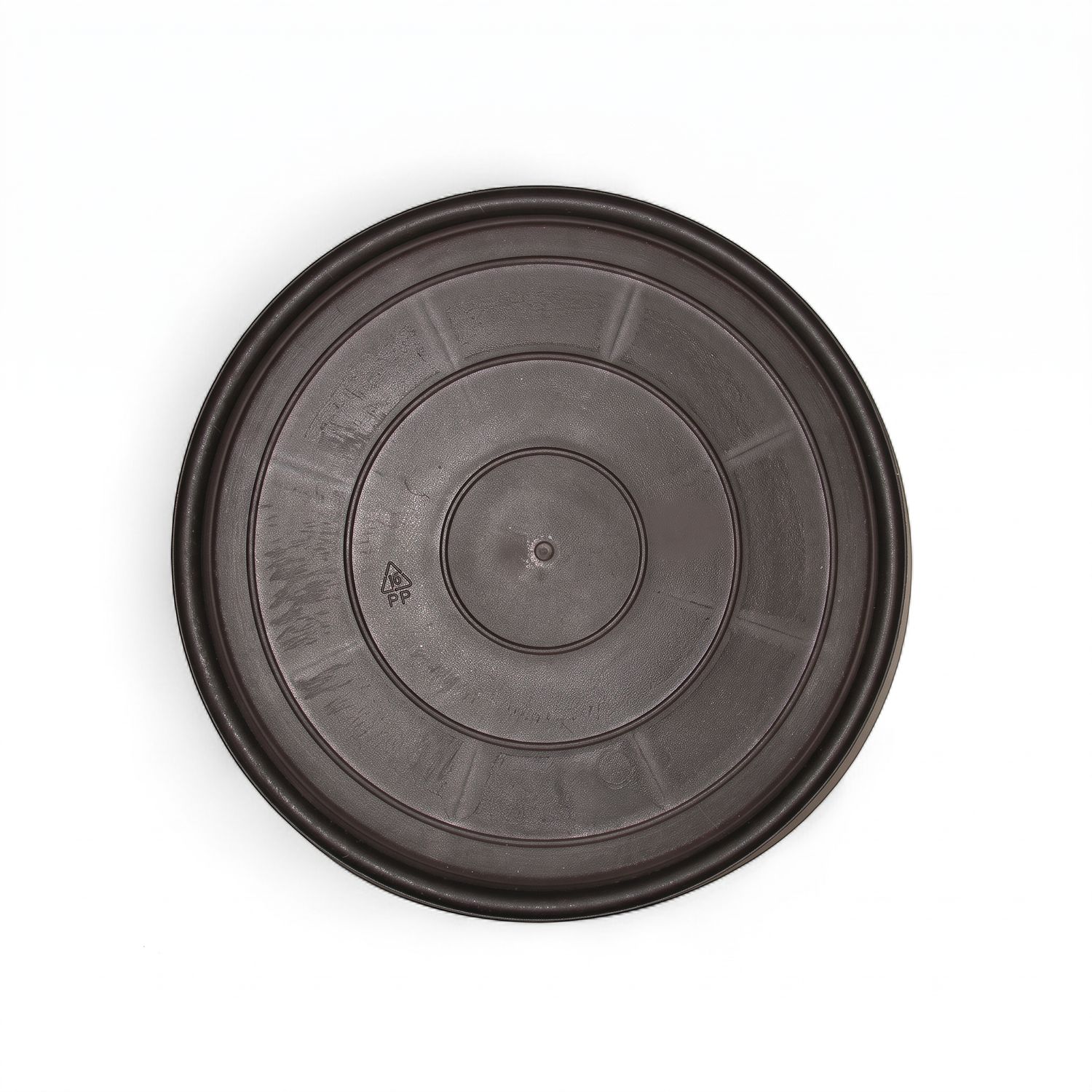 Sous-pot rond en plastique – Noir, Formats: 8 pouces