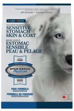 OBT Nourriture sèche sans grains pour chien – Peau et estomac au poisson, Formats: 4 lb