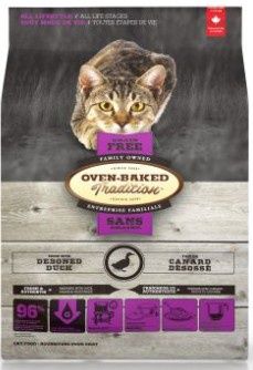 OBT Nourriture sèche sans grains pour chat – Canard
