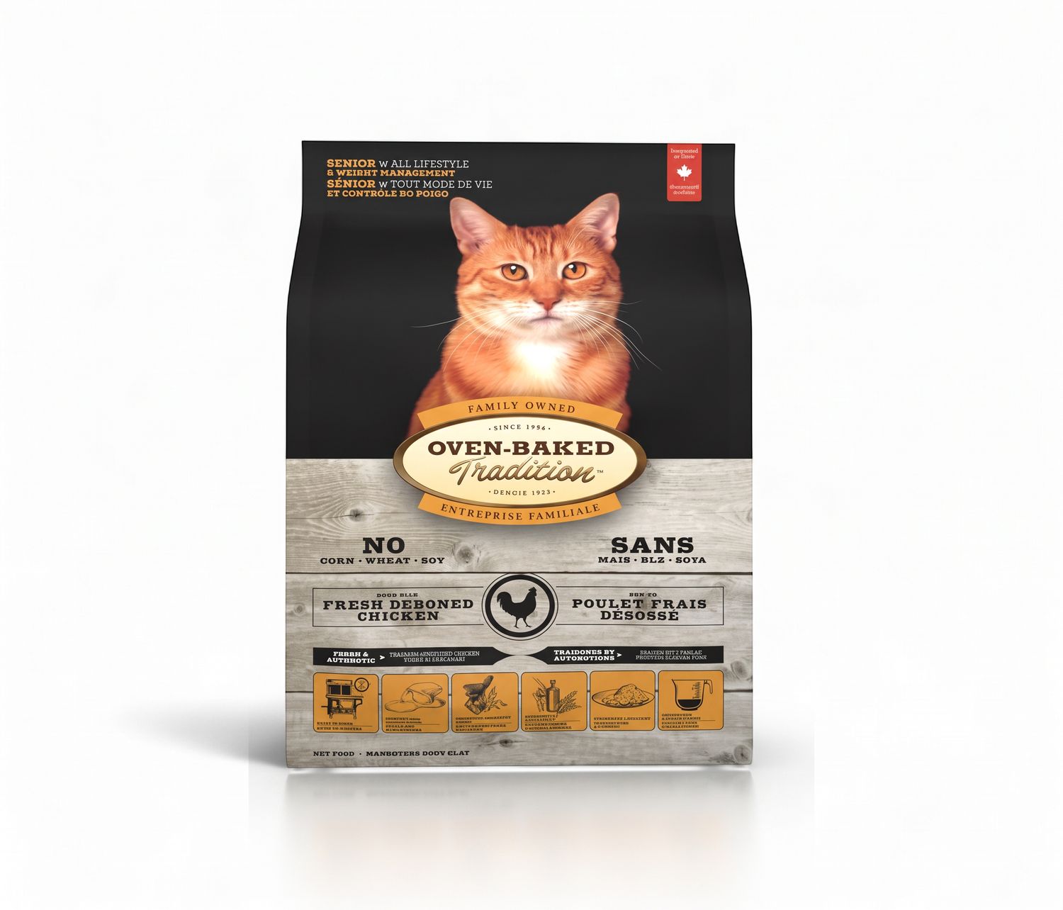 OBT Nourriture sèche pour chat sénior / contrôle du poids – Poulet