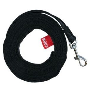 Bud'z Laisse D'entraînement De Type Longe, Avec Bandes Antidérapentes - Noire 15'x1"