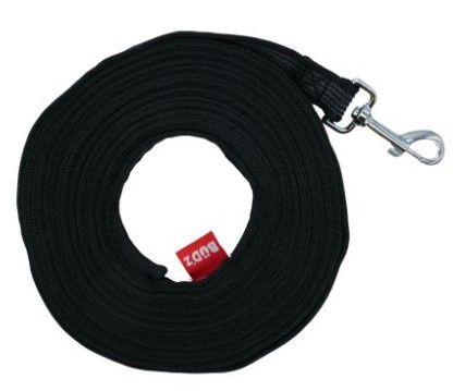 Bud'z Laisse D'entraînement De Type Longe, Avec Bandes Antidérapentes - Noire 30'x1"