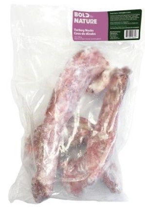 Bold By Nature, Gâteries D'os Crus Pour Chien - Cou De Dinde 2 Lb