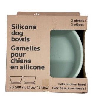 Dexypaws Ensemble De Deux Bols En Silicone - Vert Sauge