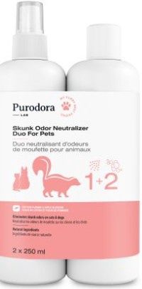 Purodora Lab, Duo Shampoing Et Neutralisant D'odeurs De Moufette Pqt 2x237ml