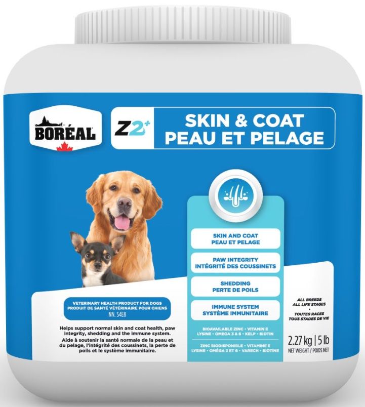 Boréal Z2+ Suppléments De Zinc Peau Et Pelage Pour Chien 2,27kg